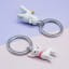 Metalmorphose | White Poodle with Gold Tail Keyring