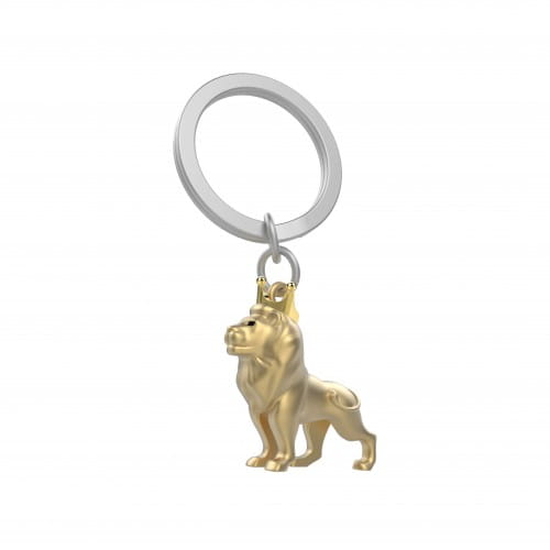 Metalmorphose | Matt Gold Lion Keyring