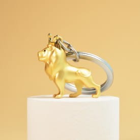 Metalmorphose | Matt Gold Lion Keyring