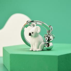 Metalmorphose | Grey Koala & Baby Keyring