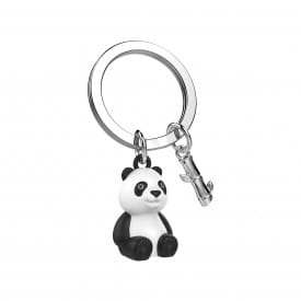 Metalmorphose | Panda with Bamboo Keyring