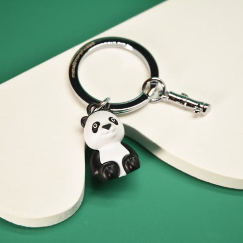 Metalmorphose | Panda with Bamboo Keyring