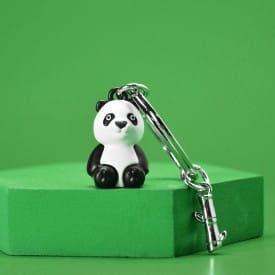 Metalmorphose | Panda with Bamboo Keyring