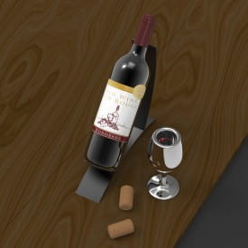 Metalmorphose | Wine Bottle & Glass Keyring
