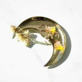 Helio Ferretti | Metal Moon Jewellery Dish | Gold