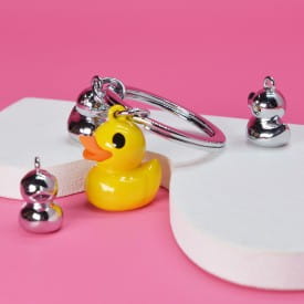 Metalmorphose | Yellow Duck Family Keyring