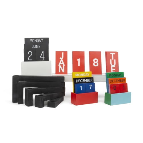 Helio Ferretti | Wooden Desk Calendar | Bright Rainbow