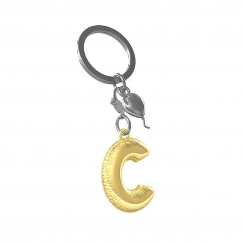 Metalmorphose | Alphabet Balloon Keyring | Letter C