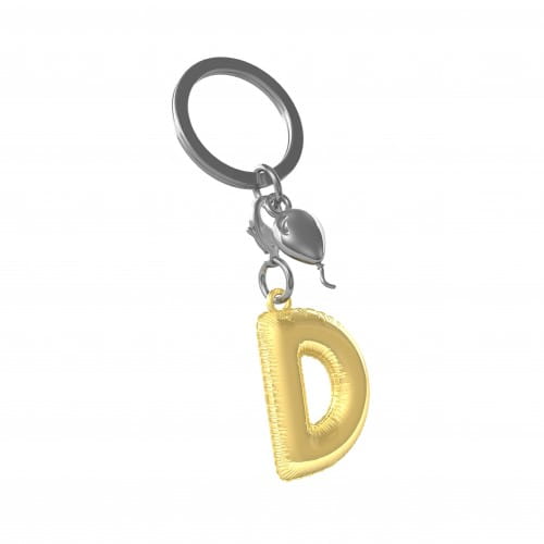 Metalmorphose | Alphabet Balloon Keyring | Letter D