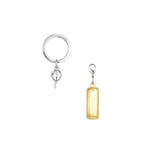 Metalmorphose | Alphabet Balloon Keyring | Letter I