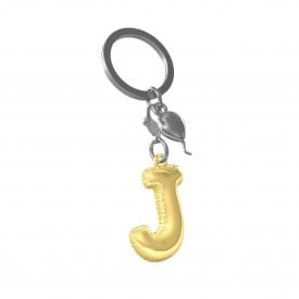 Metalmorphose | Alphabet Balloon Keyring | Letter J