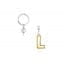 Metalmorphose | Alphabet Balloon Keyring | Letter L