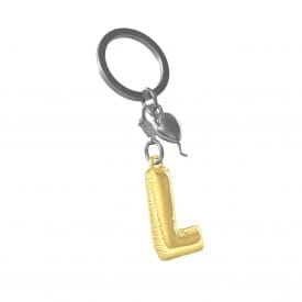 Metalmorphose | Alphabet Balloon Keyring | Letter L