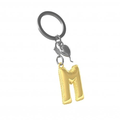 Metalmorphose | Alphabet Balloon Keyring | Letter M