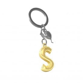 Metalmorphose | Alphabet Balloon Keyring | Letter S