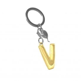 Metalmorphose | Alphabet Balloon Keyring | Letter V