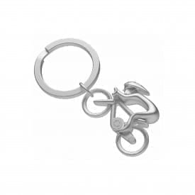 Metalmorphose | Silver Cyclist & Bicycle Keyring