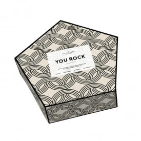 The Gift Label for Men | Pentagonal Gift Box for Him | You Rock | Tangerine Zest & Tobacco Leaves | Hand Soap & Body Wash