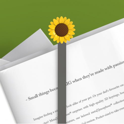 Metalmorphose | 3D Yellow Sunflower Bookmark