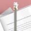 Metalmorphose | 3D White & Gold Lucky Cat Bookmark