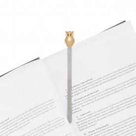 Metalmorphose | 3D Gold Owl Bookmark