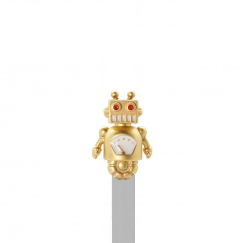 Metalmorphose | 3D Pearl Gold Robot Bookmark