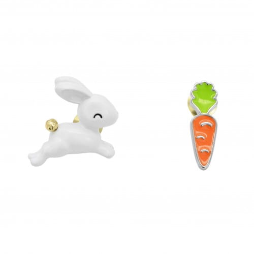 Metalmorphose | Set of 2 Bunny & Carrot Fashion Pins