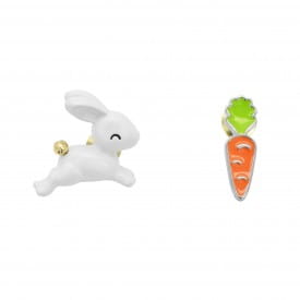 Metalmorphose | Set of 2 Bunny & Carrot Fashion Pins