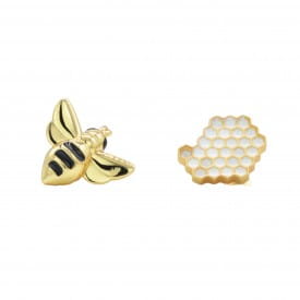 Metalmorphose | Set of 2 Bee & Honeycomb Fashion Pins