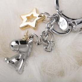 Metalmorphose | Sitting Unicorn with Pom Pom Charm Keyring