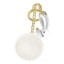 Metalmorphose | White Bunny with Pom Pom Charm Keyring