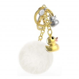 Metalmorphose | Gold Duck with Pom Pom Charm Keyring