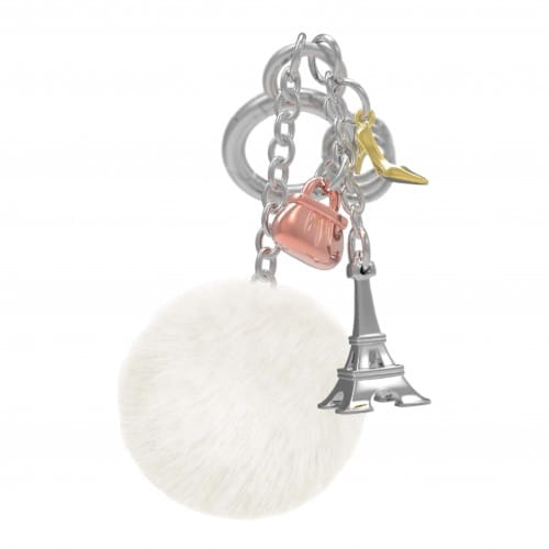 Metalmorphose | Eiffel Tower with Pom Pom Charm Keyring