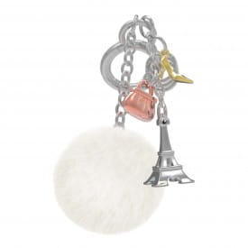 Metalmorphose | Eiffel Tower with Pom Pom Charm Keyring