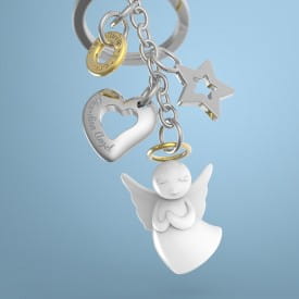 Metalmorphose | White Angel Drop Charm Keyring