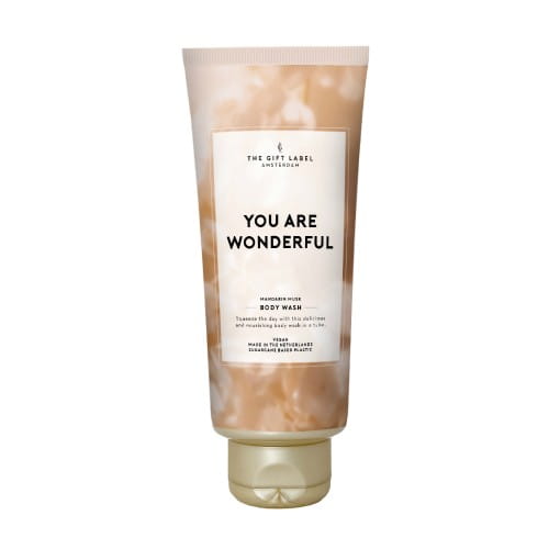 The Gift Label | Body Wash Tube | You Are Wonderful | Mandarin Musk | 200ml