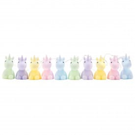 Dhink | LED String Lights | Mixed Coloured Pastel Unicorns | 10 Lights