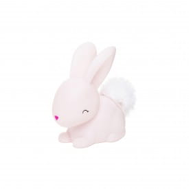 Dhink | Mini Colour Changing LED Night Light | Pink Bunny with Fluffy Faux Fur Pom Tail