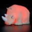 Dhink | Mini Colour Changing LED Night Light | Soft Green Rhino with White Horns