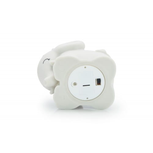 Dhink | Mini Colour Changing LED Night Light | Soft Grey Elephant with Black Eyes