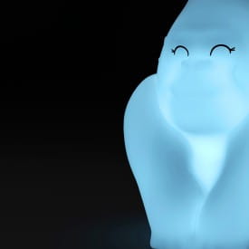 Dhink | Mini Colour Changing LED Night Light | Soft Blue Gorilla with Black Eyes