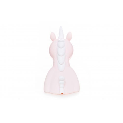 Dhink | Medium Colour Changing LED Night Light | Pastel Candy Pink Unicorn with White Mane & Horn