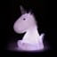 Dhink | Medium Colour Changing LED Night Light | Pastel Candy Pink Unicorn with White Mane & Horn