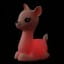 Dhink | Medium Colour Changing LED Night Light | Pastel Candy Pink Fallow Deer with White Tail