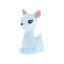 Dhink | Medium Colour Changing LED Night Light | Sky Blue Grey Fallow Deer with White Tail