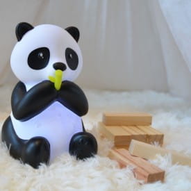 Dhink | Medium Colour Changing LED Night Light | White & Black Panda with Green Bamboo Shoot