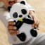 Dhink | Medium Colour Changing LED Night Light | White & Black Panda with Green Bamboo Shoot