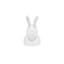 Dhink | Medium Colour Changing LED Night Light | White Bunny with Fluffy Faux Fur Pom Tail