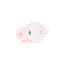 Dhink | Medium Colour Changing LED Night Light | Pastel Candy Pink Bunny with Fluffy Faux Fur Pom Tail