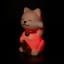 Dhink | Medium Colour Changing LED Night Light | White & Gold Lucky Cat